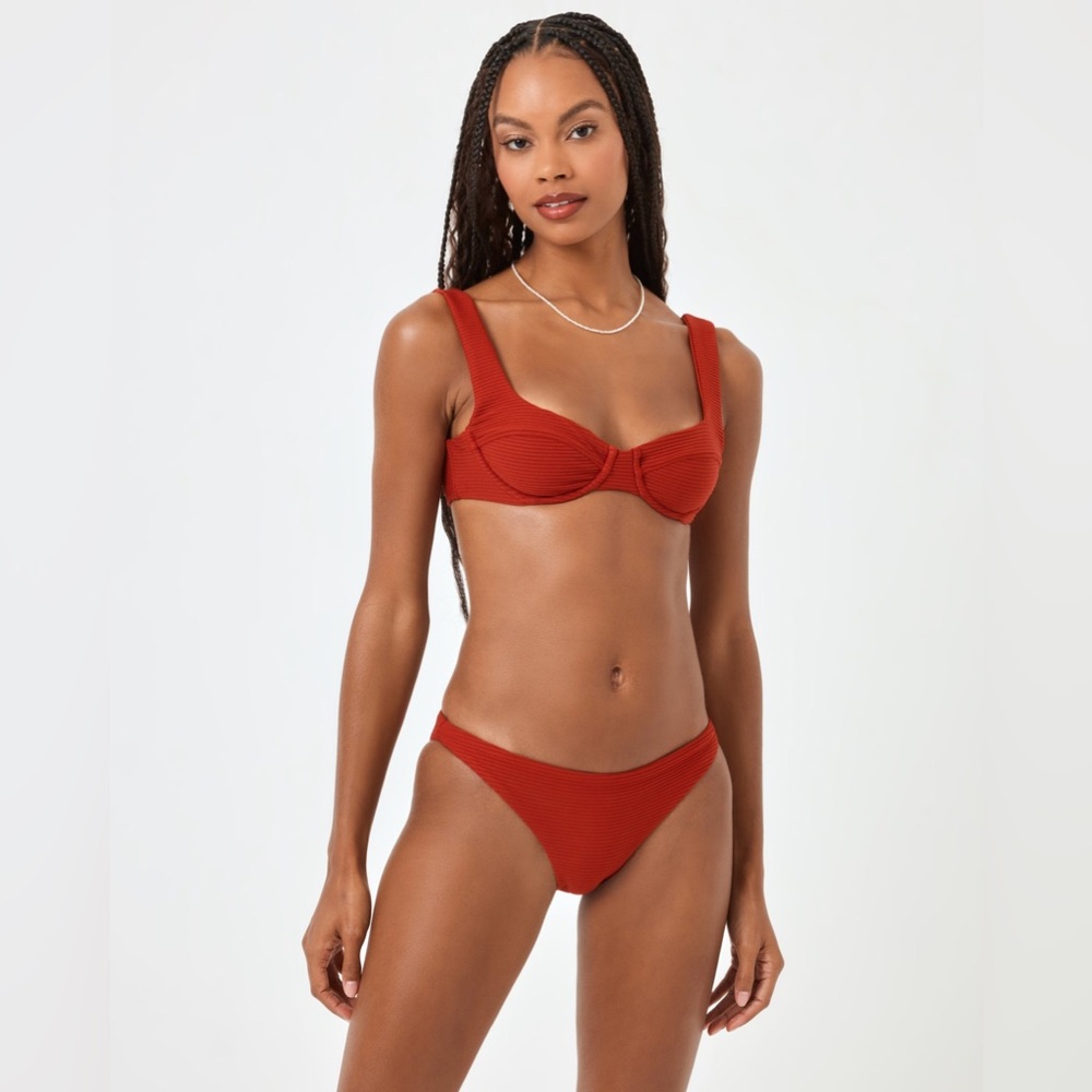 L*Space Eco Chic Repreve Bikini in Red (top and bottom!)